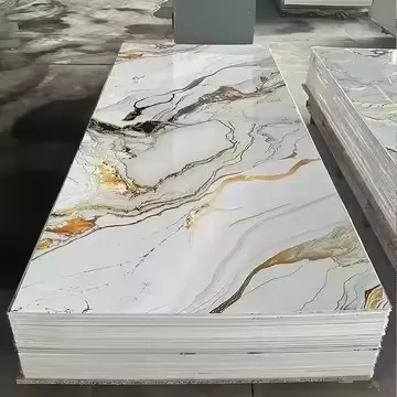 Gilded caured caured pvc marble sheet